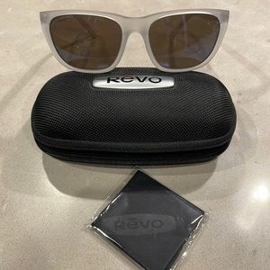 New Revo Frosted Matte Clear frame with Bronze Polarized lenses.